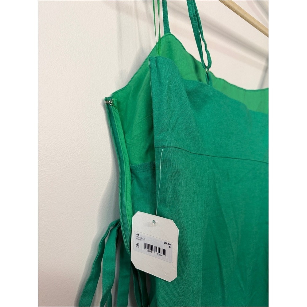 4SI3NNA Emerald Green Spaghetti-Strap Wrap Mini Dress - Picture 8 of 10